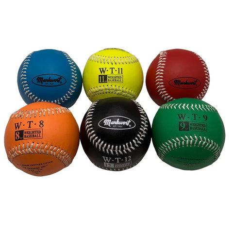 Markwort 9-Inch Leather Cover Weighted Baseball Set Varo Baseball