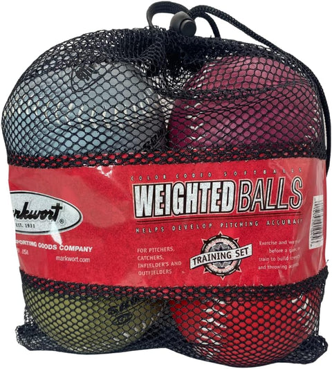 Markwort 12-Inch Weighted Training Softball Set Varo Baseball