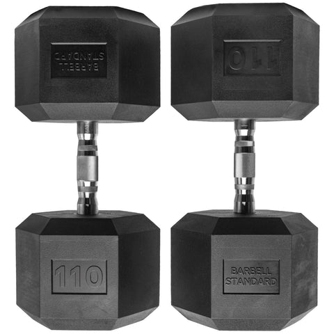 Rubber Hex Dumbbells Barbell Standard