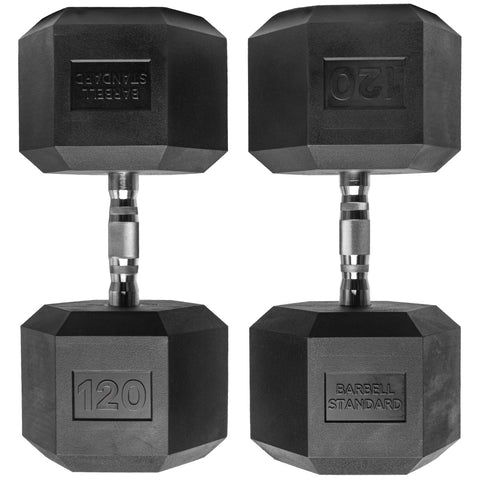 Rubber Hex Dumbbells Barbell Standard