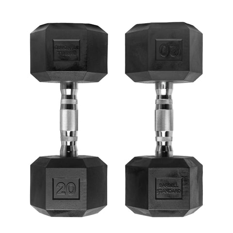Rubber Hex Dumbbells Barbell Standard