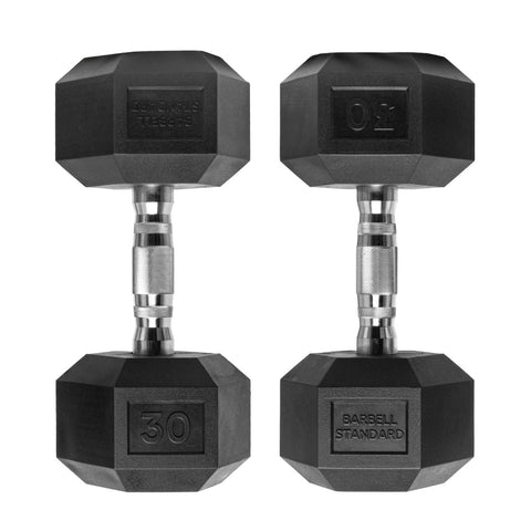 Rubber Hex Dumbbells Barbell Standard