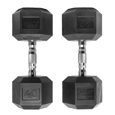 Rubber Hex Dumbbells Barbell Standard