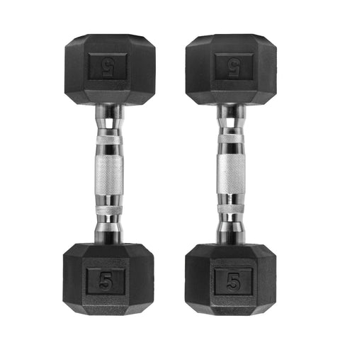 Rubber Hex Dumbbells Barbell Standard