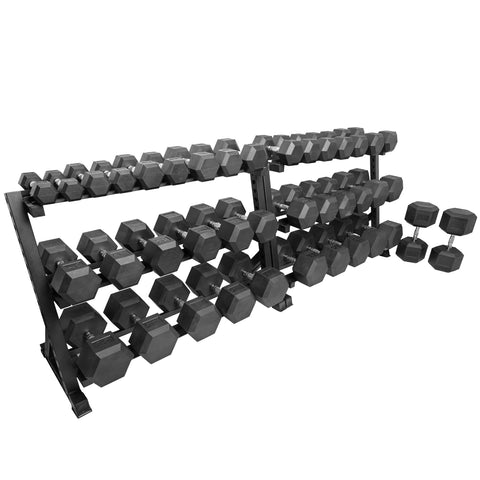 Rubber Hex Dumbbells Barbell Standard