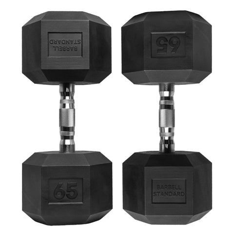 Rubber Hex Dumbbells Barbell Standard