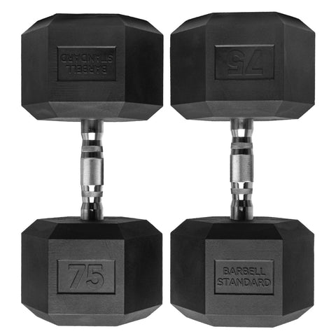 Rubber Hex Dumbbells Barbell Standard