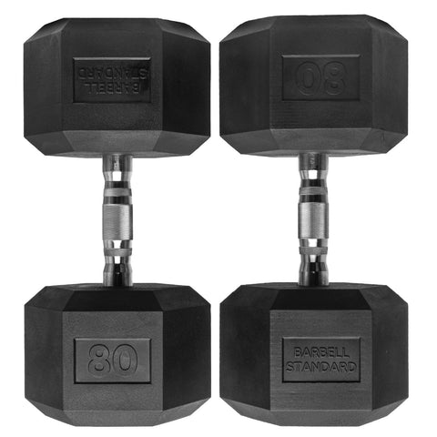Rubber Hex Dumbbells Barbell Standard