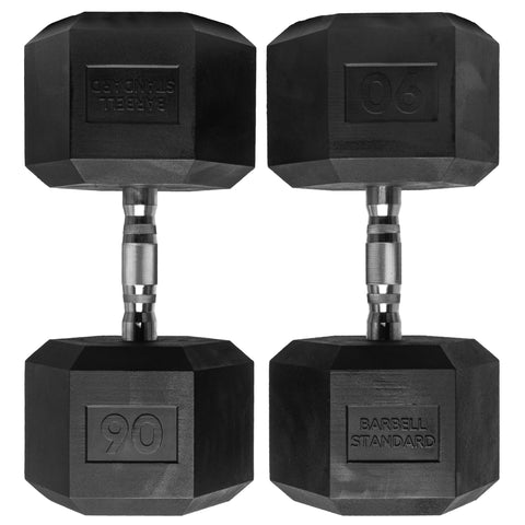 Rubber Hex Dumbbells Barbell Standard