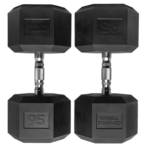 Rubber Hex Dumbbells Barbell Standard