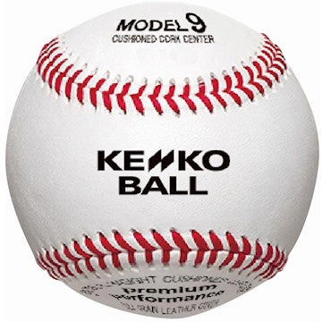 Kenko Model 9KSR 9 White Premium Full Grain Leather Batting Machine Ball - Dozen Varo Baseball