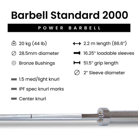 Barbell 2000 Power Barbell Barbell Standard