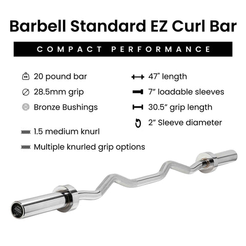 EZ Curl Bar Weight Sets Barbell Standard