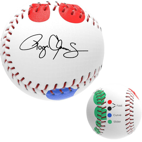 Roger Clemens Pitching Trainer Baseball with Color Coded Finger Placement Marks Varo Baseball