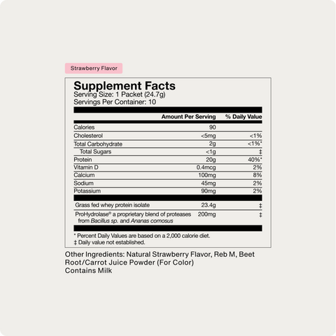 Grass-Fed Whey Protein 10-Travel Packs Momentous