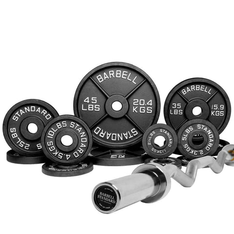 Specialty Bar & Weight Set Bundle Builder Barbell Standard