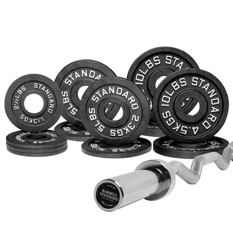 Specialty Bar & Weight Set Bundle Builder Barbell Standard