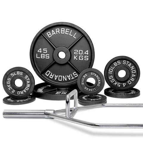Specialty Bar & Weight Set Bundle Builder Barbell Standard