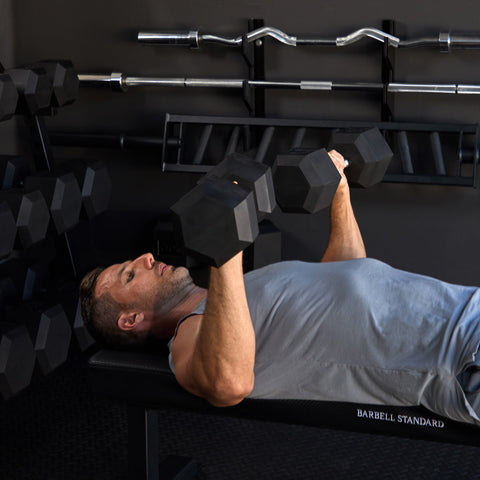 Rubber Hex Dumbbells Barbell Standard