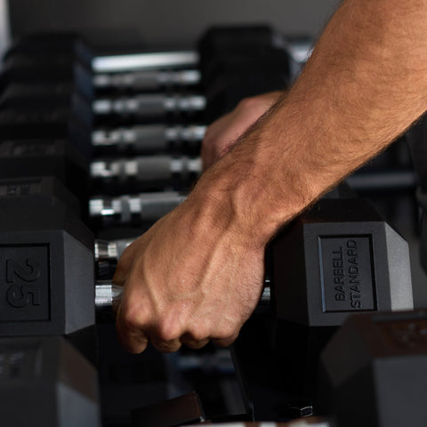 Rubber Hex Dumbbell Sets Barbell Standard