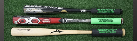INCREASE EXIT VELOCITY & Bat Speed YOUTH MODEL- ACEGRIPZ Medium Straight Handle- 45mm Maximum Velocity Sports