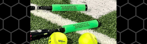 INCREASE EXIT VELOCITY & Bat Speed YOUTH MODEL- ACEGRIPZ Medium Straight Handle- 45mm Maximum Velocity Sports
