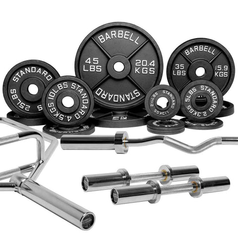 Specialty Bar & Weight Set Bundle Builder Barbell Standard