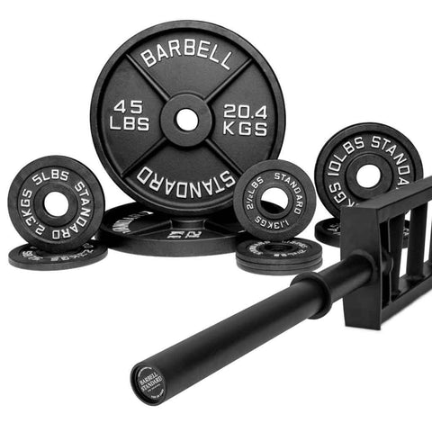 Specialty Bar & Weight Set Bundle Builder Barbell Standard