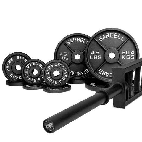 Specialty Bar & Weight Set Bundle Builder Barbell Standard